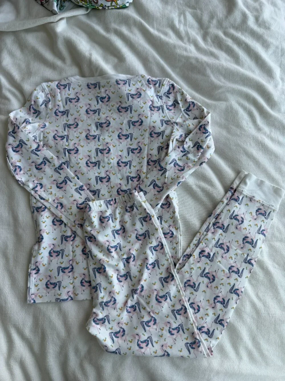 Girls Roller Rabbit Long Sleeve Unicorn Print Pajama Set